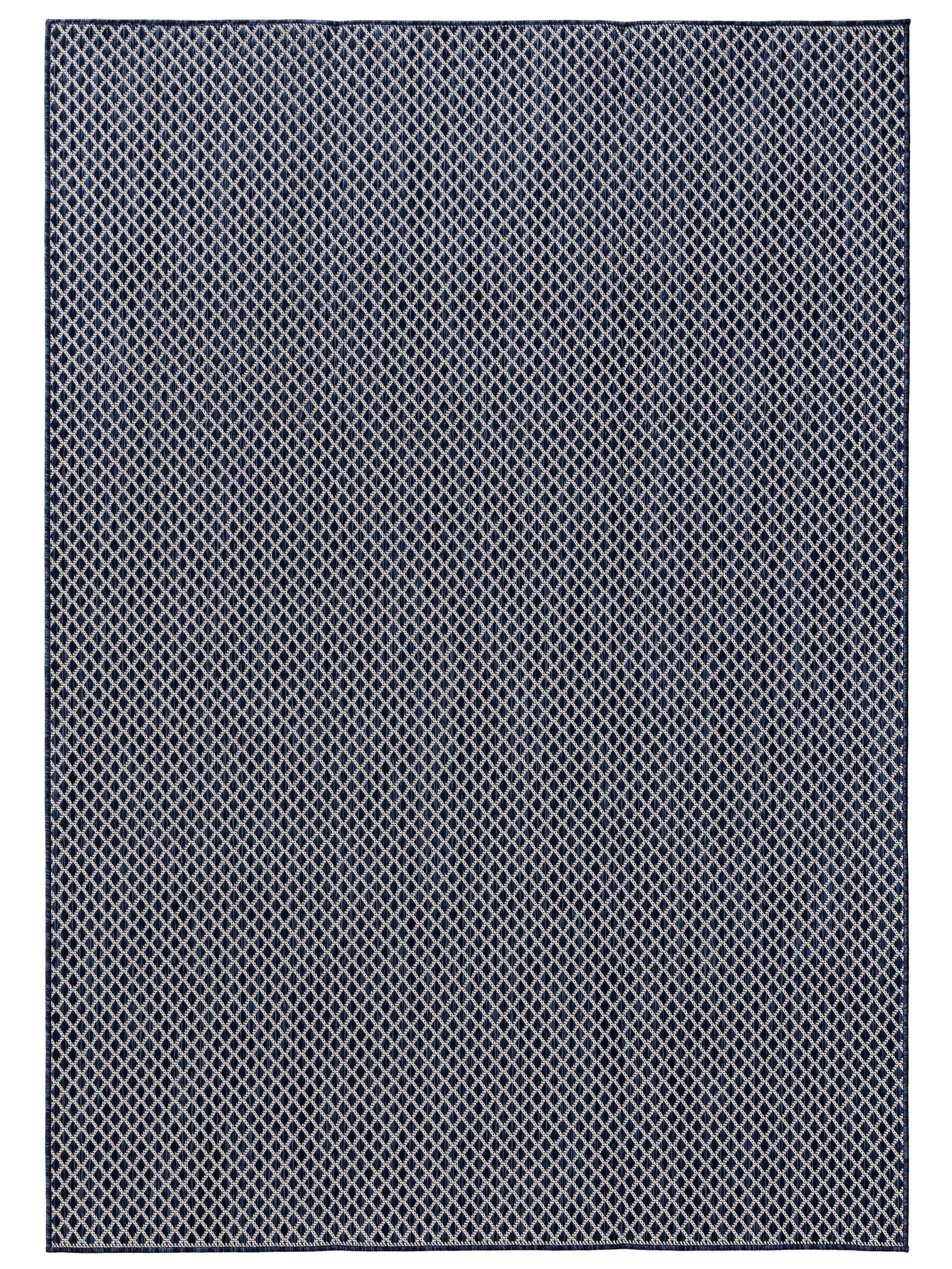 OUTDOORTEPPICH Lou Blau 120x170 cm - Blau, Kunststoff (120/170cm) - benuta