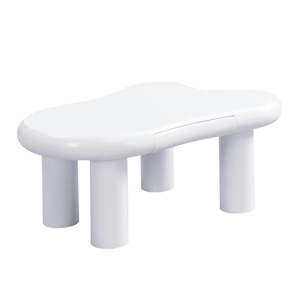 COUCHTISCH Cloud-Form MDF LED 16-Farben Schublade Modern Weiß - Weiß, Holz (40.64/35.56/35.56cm) - FLIEKS