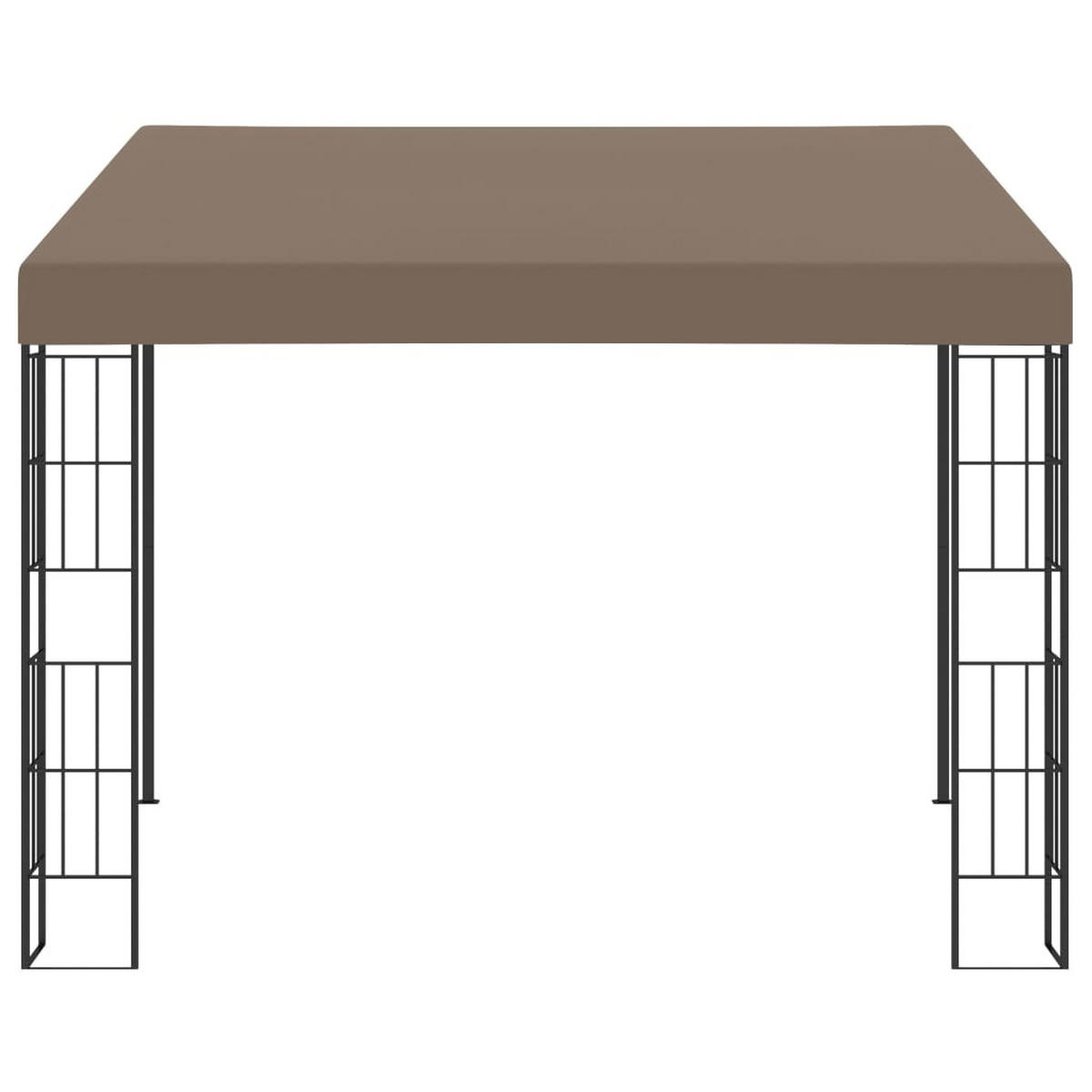 GARTENPAVILLON Pergola LYMP | 3x3 m Taupe Stoff | Terrassenüberdachung Garten Pavillon - Taupe, Metall (300/262/300cm) - DELUKE