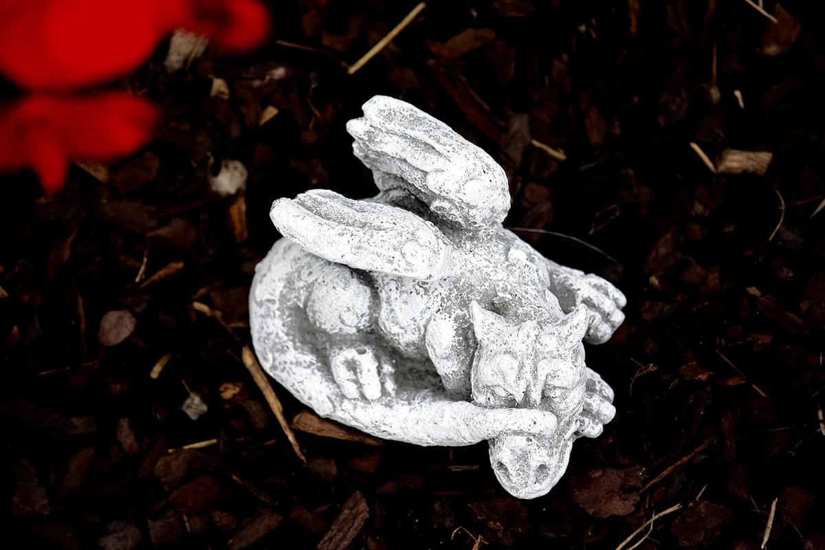 STEINFIGUR Mini Drache frostfest Steinguss - Grau, Stein (9/7/7cm) - stoneandstyle