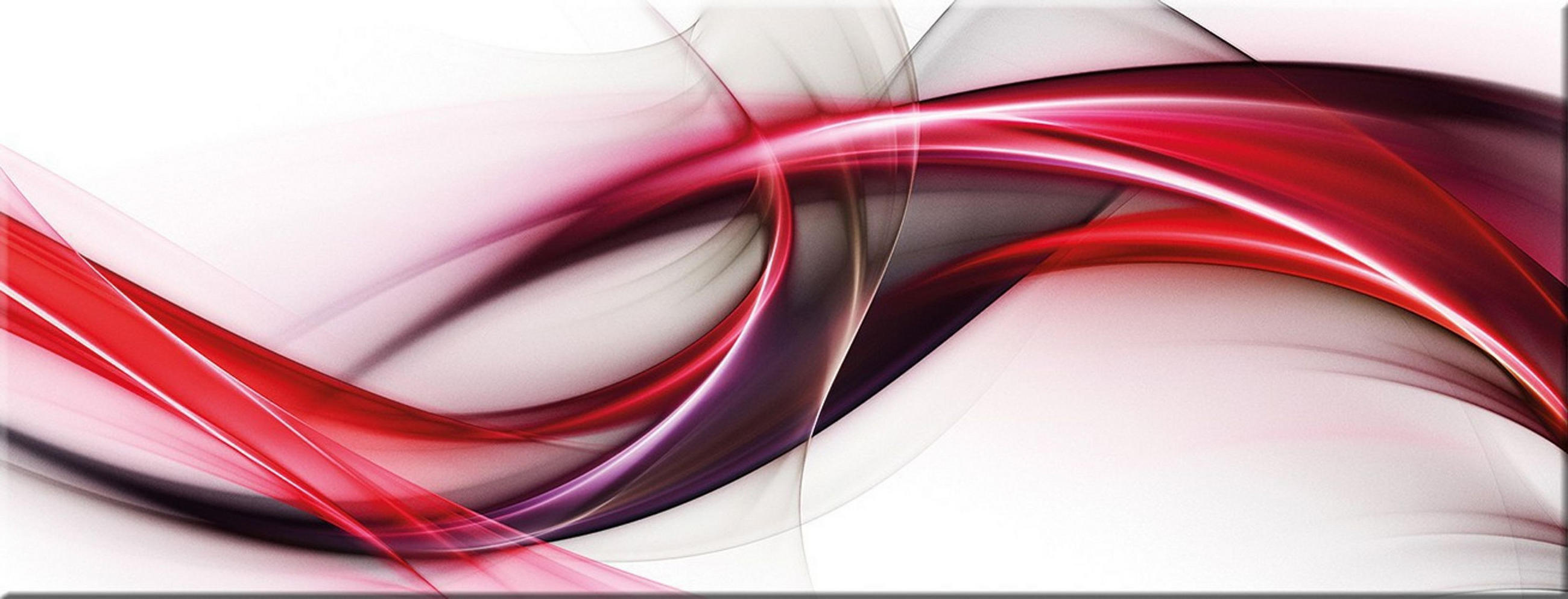 artissimo Glasbild Weiß 80x30 cm
