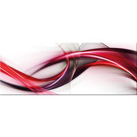 GLASBILD 80x30 cm Abstrakt Rot Violett - Weiß, Glas (80/30cm) - artissimo