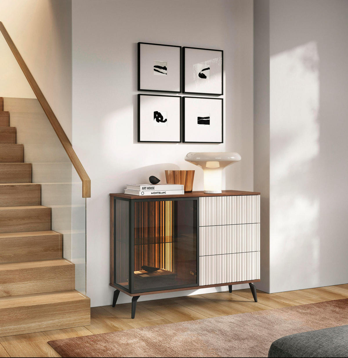 SIDEBOARD VICI Beige 103x39x80 cm - Beige, Holzwerkstoff (103/80/39cm) - FURNLUX
