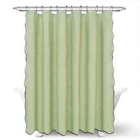DUSCHVORHANG – 183 x 183 cm – inklusive Haken – Grün - Pastellgrün, Textil (25/35cm)