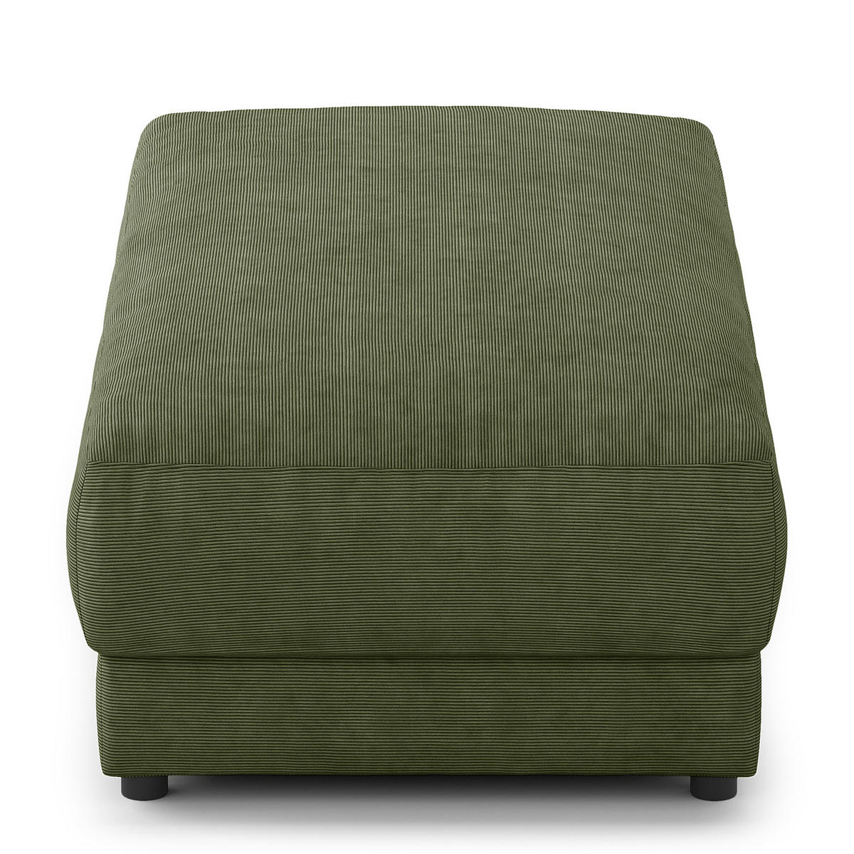 POLSTERHOCKER - rechteckig - Schwarz/Grün, Kunststoff/Textil (134/45/65cm) - home24