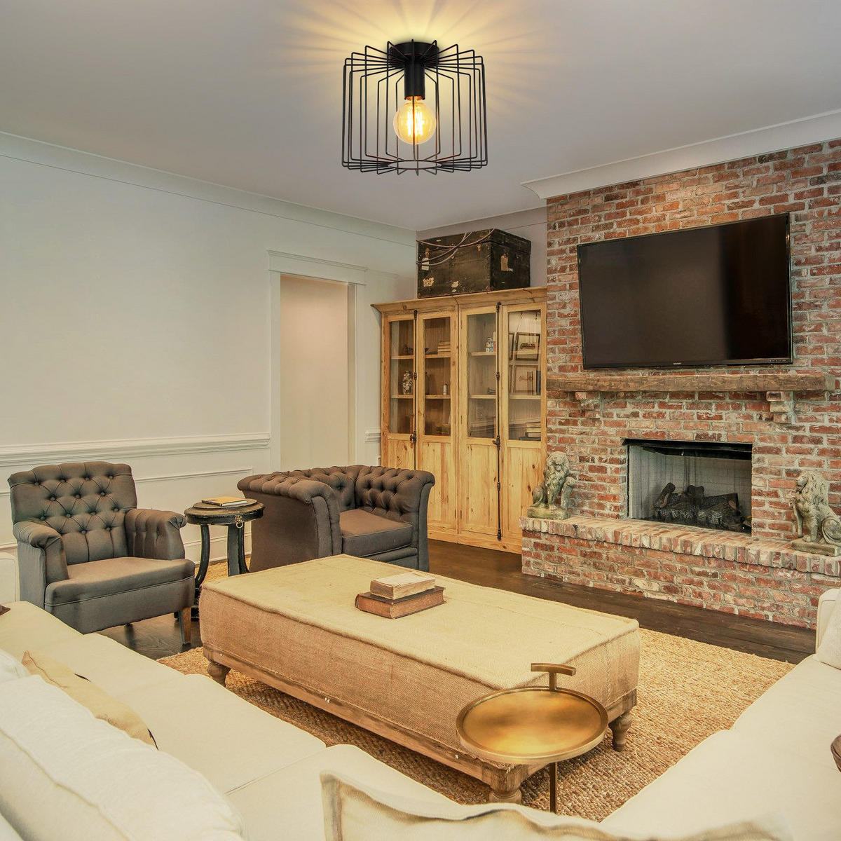 DECKENLEUCHTE Marez 27/27/22.5 cm - Schwarz, Metall (27/27/22.5cm) - Nettlife