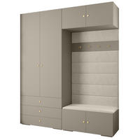 GARDEROBEN-SET 236,7/200/47 - Kaschmir/Goldfarben, Holz/Kunststoff (200/236.7/47cm) - Abiks Möbel