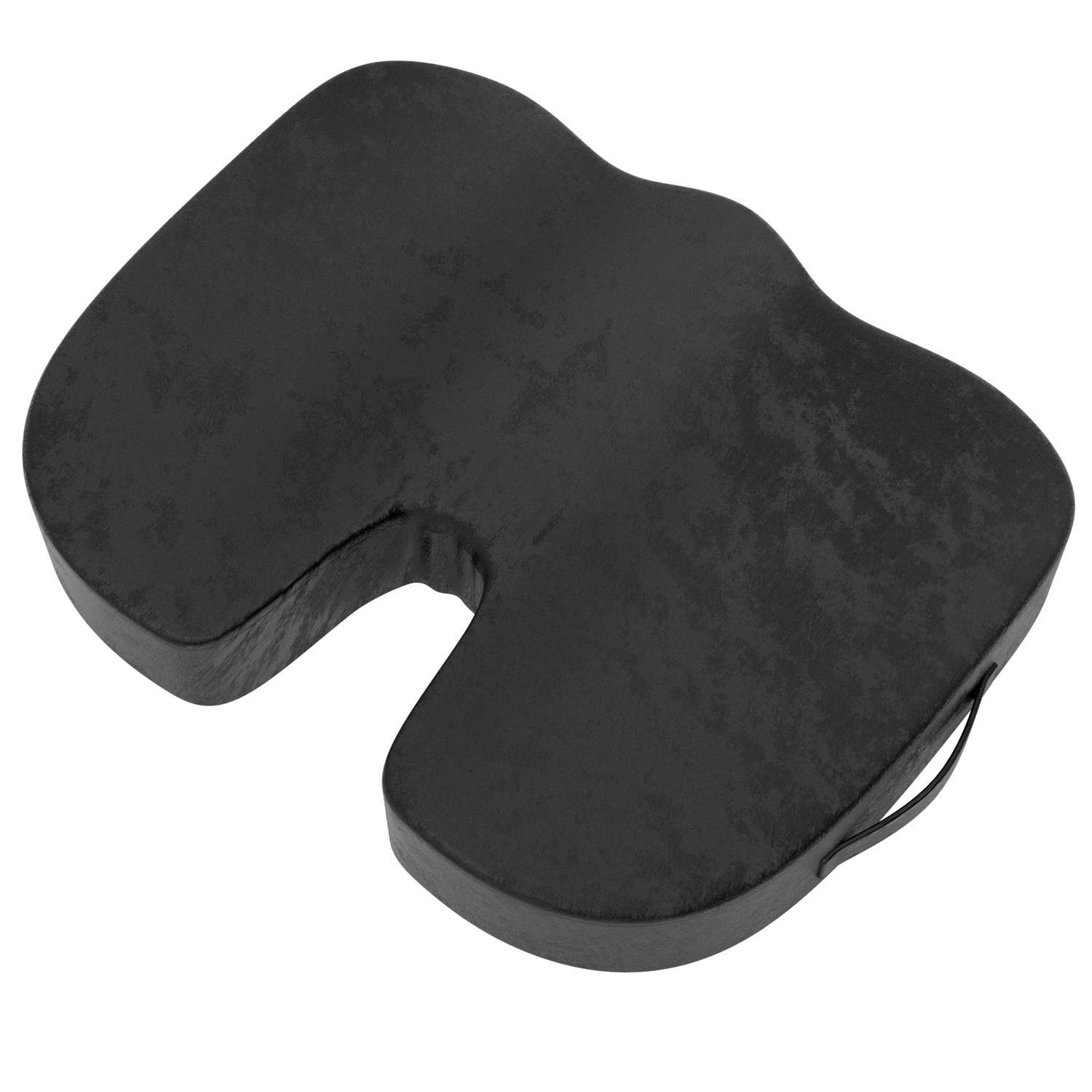SITZKISSEN aus Memoryschaum (Schwarz) - Schwarz, Kunststoff (45/36/7cm) - Intirilife
