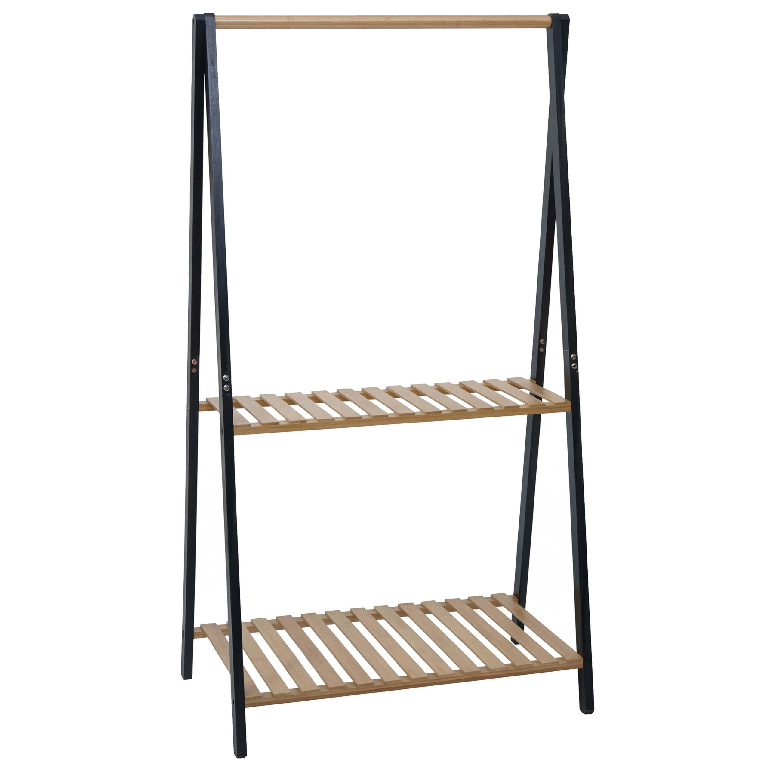 PFLANZENREGAL Beige, Schwarz - Beige/Schwarz, Holz (70/130/44cm) - MCW