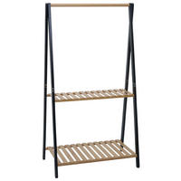 PFLANZENREGAL Beige, Schwarz - Beige/Schwarz, Holz (70/130/44cm) - MCW