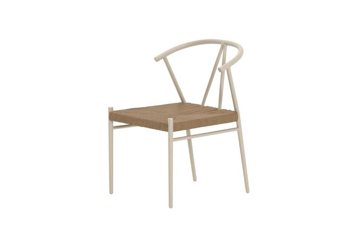 GARTENSTUHL, Alfons, Beige, Stahl, 55 x 58 x 74 cm - Beige, Metall (55/74/58cm) - ebuy24