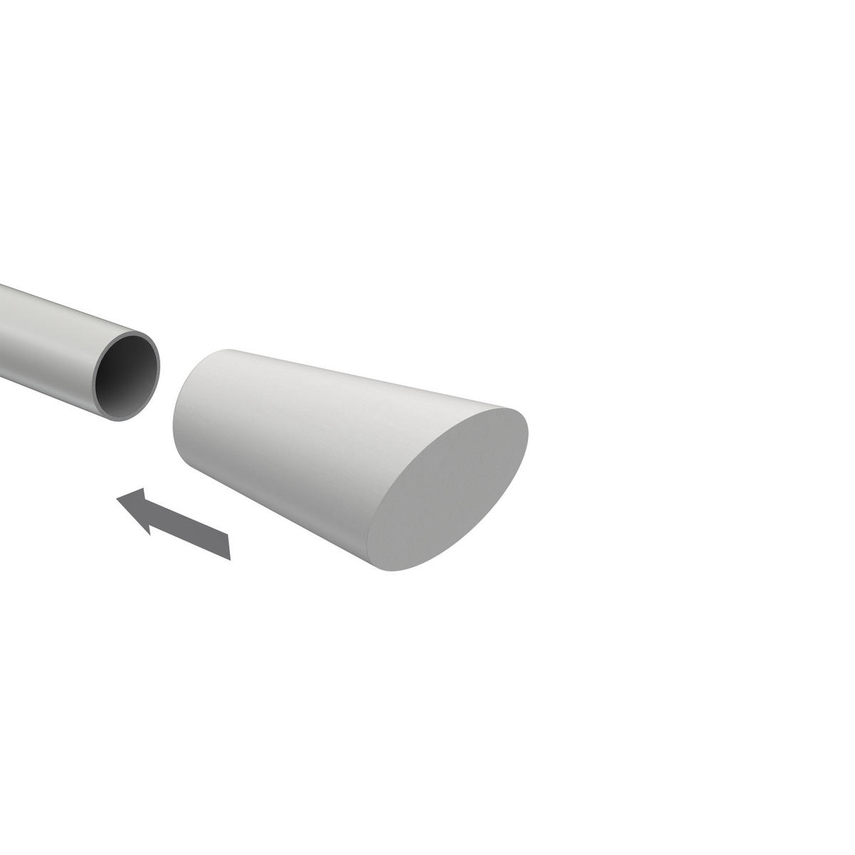 ENDSTÜCKE FÜR GARDINENSTANGEN 20 mm Ø, Bero Weiß, Packung 2 Stück - Weiß, Holz (6.8/4/4cm) - INTERDECO