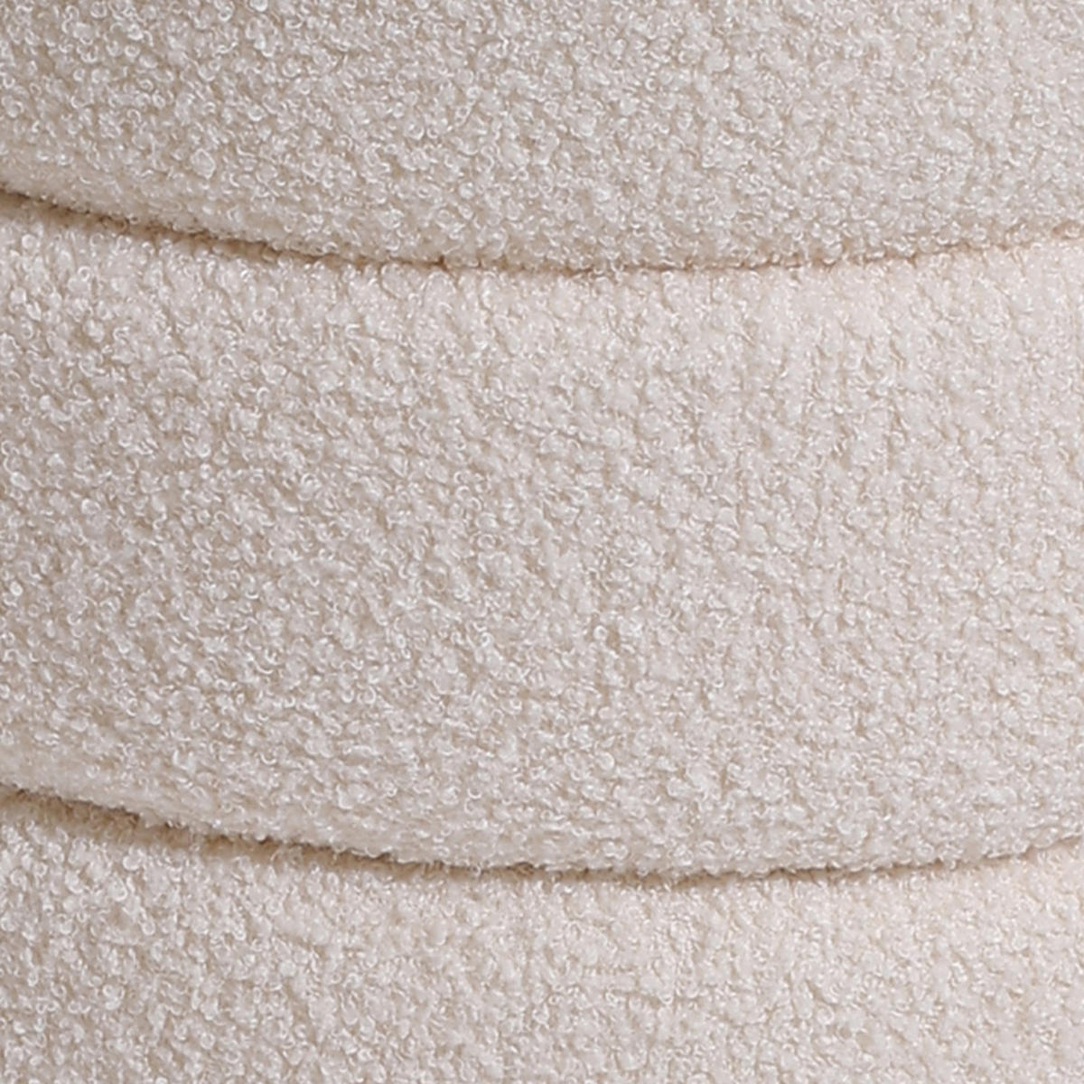 FUSSHOCKER 42/42/46 cm Zylindrisch Teddystoff Weiß - Weiß, Textil (42/46/42cm) - Livingandhome