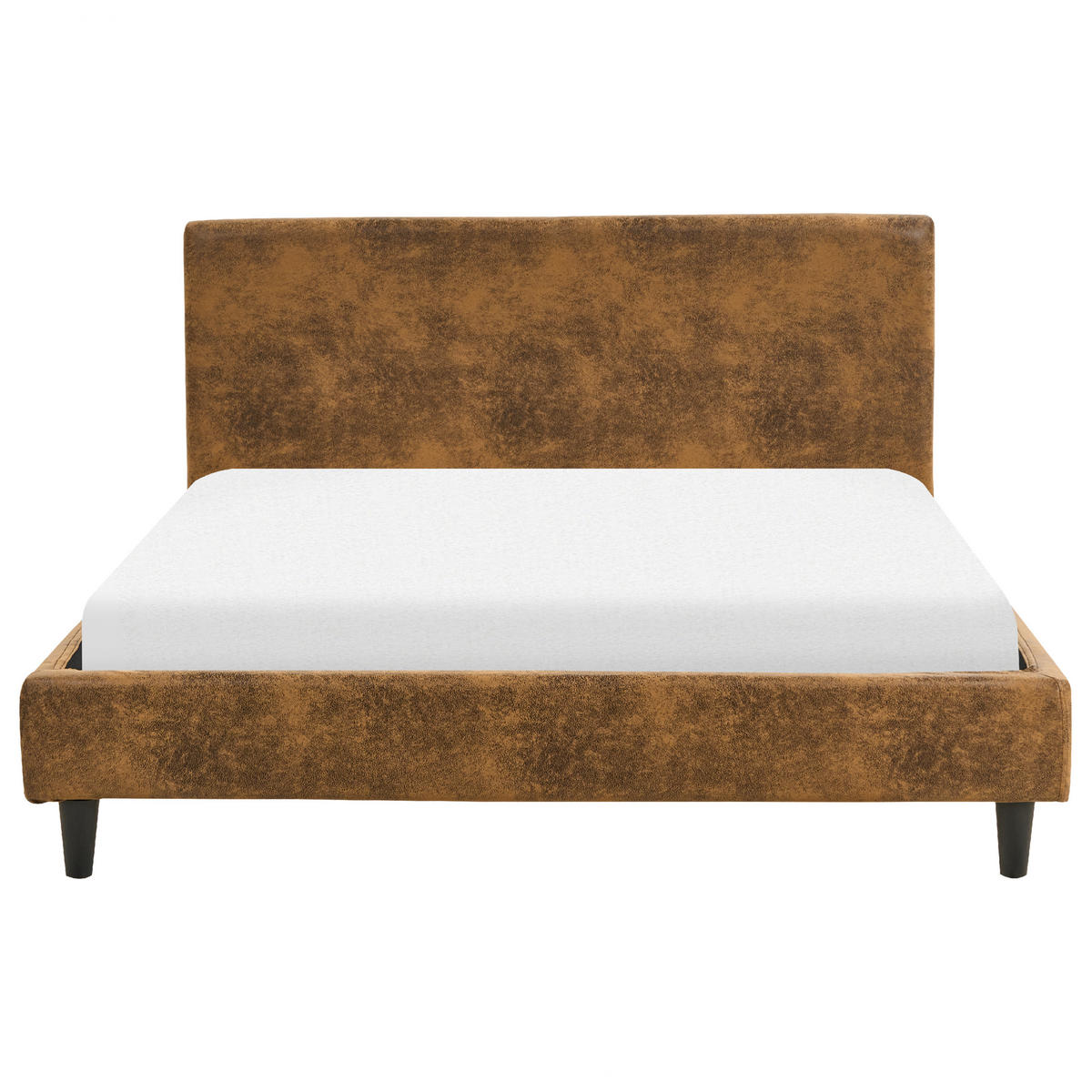 POLSTERBETT 140/200cm Braun Fitou - Braun, Textil (140/200cm) - Beliani