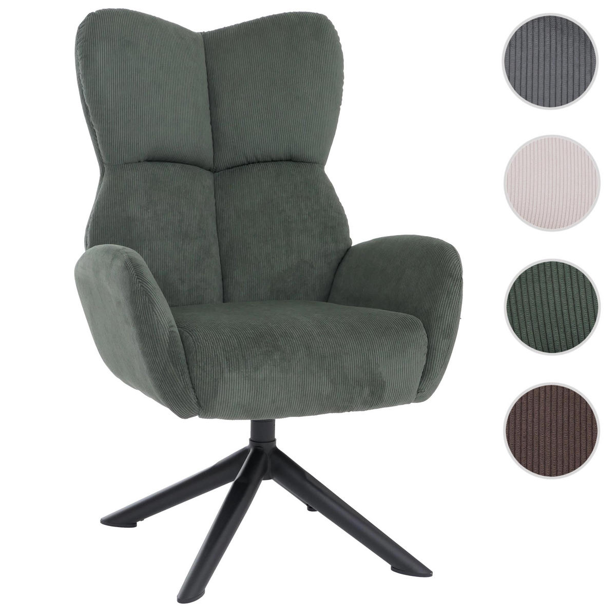 LOUNGESESSEL Grün - Grün, Textil (72/106/71cm) - MCW