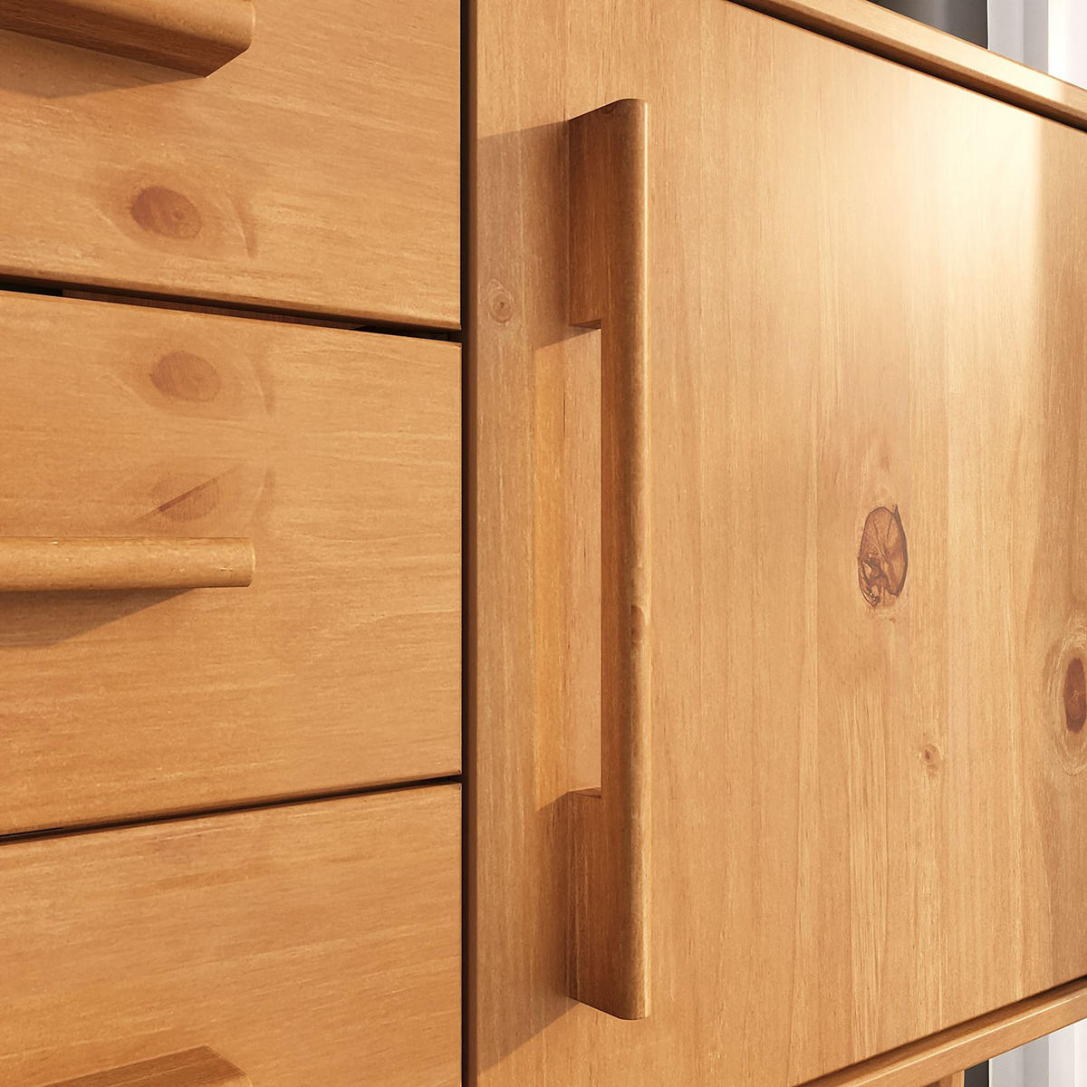 SIDEBOARD TECCA - Eichefarben, Holz (145/71/43cm) - IDIMEX