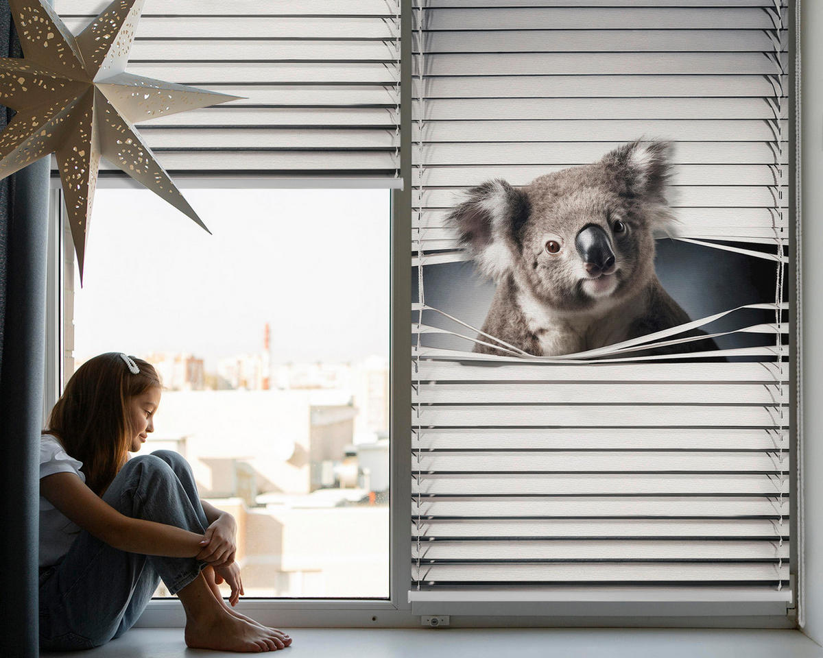 VNÚTORNÁ roleta - okenná roleta - roleta - 150x180 cm - Koala - sivá, plast (150/180/0.5cm) - TULUP