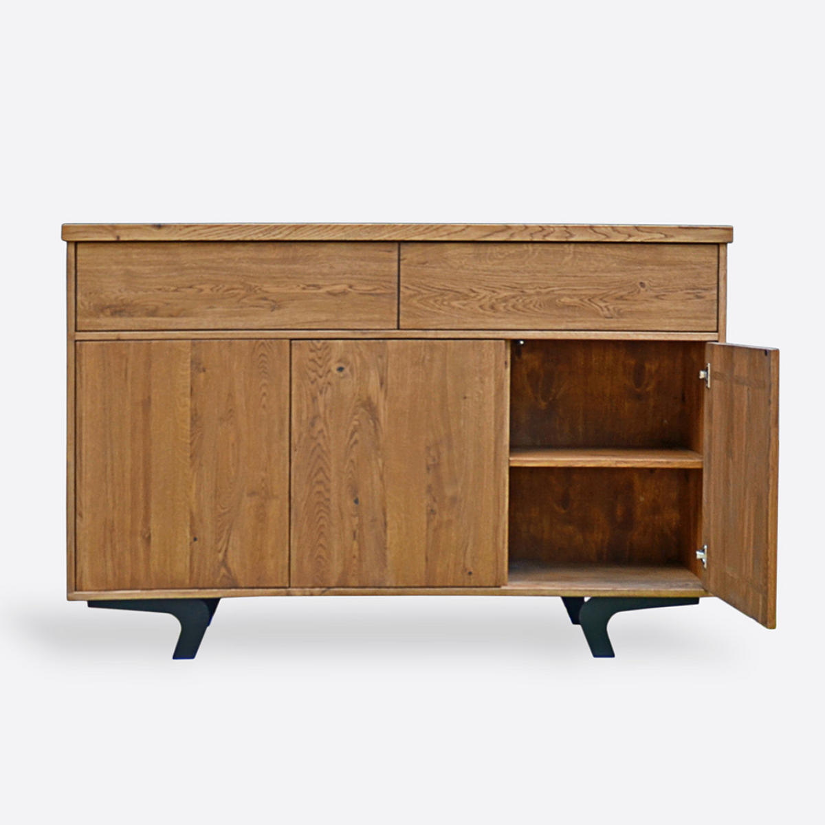 SIDEBOARD Industrial Look aus Massivholz 150 cm breit VITA II - Eichefarben, Holz (150/120/45cm) - Rawood Furniture