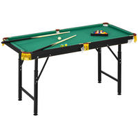 BILLARDTISCH DE-10760 klappbar & höhenverstellbar Grün - Grün, Holzwerkstoff (63/140cm) - ComfortXL