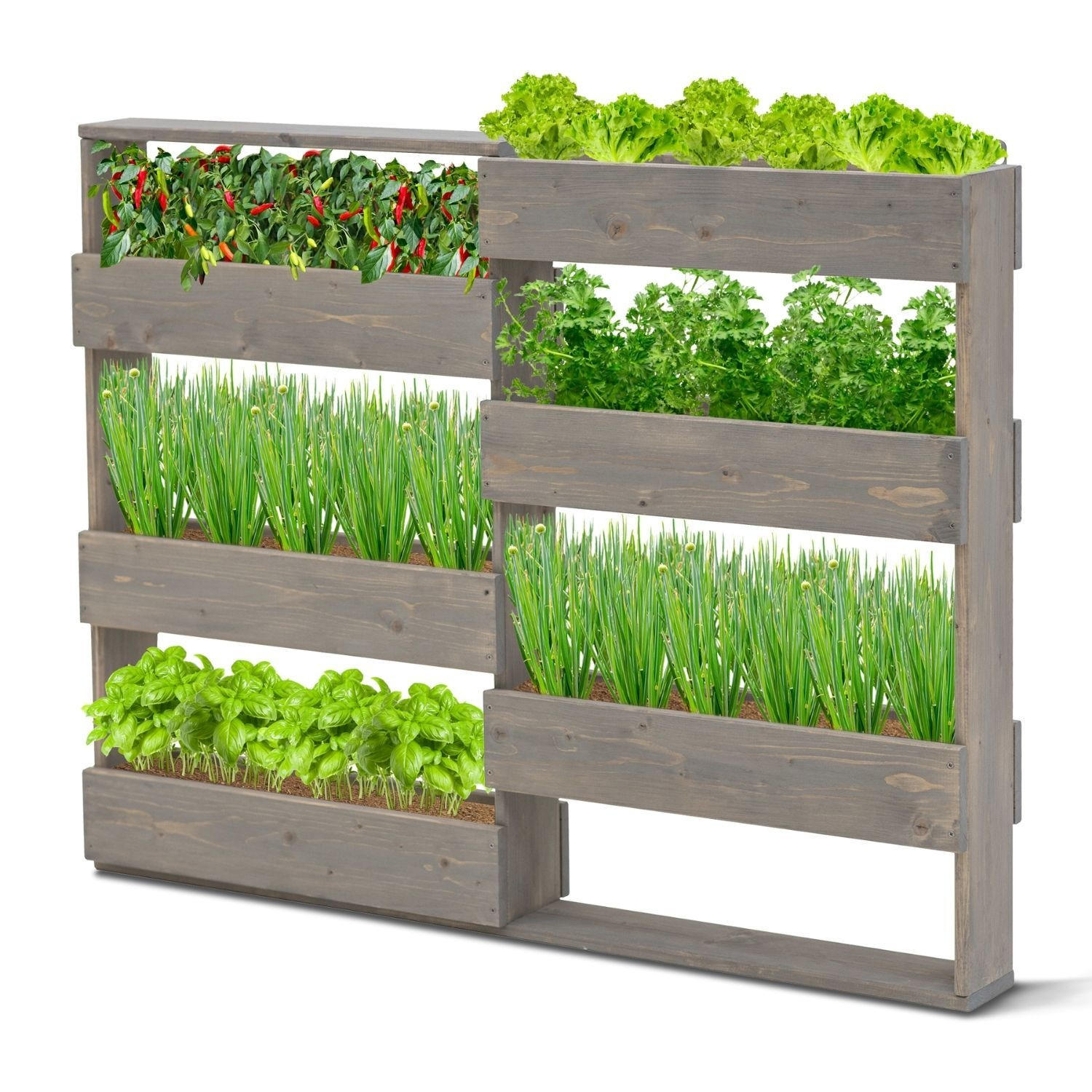 Coemo Vertikalbeet Grau 18x93x110 cm