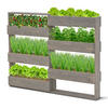 VERTIKALBEET RIGA Kräuterbeet Holz 6 Pflanzkästen Farbe Grau - Grau, Holz (18/93/110cm) - Coemo