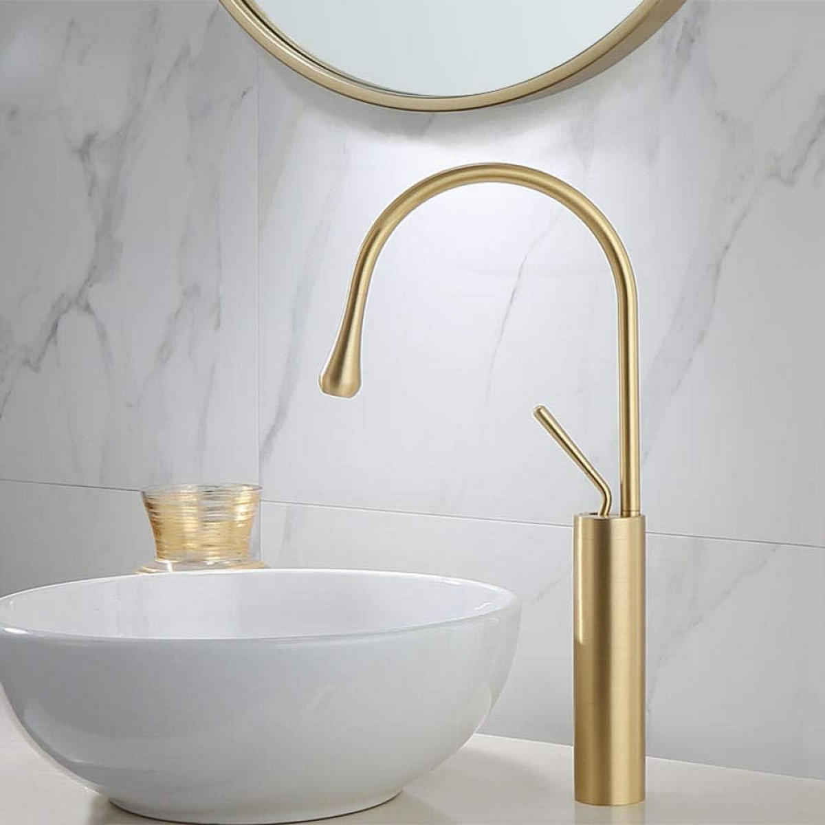 KÜCHENARMATUR, 450 x 210 mm, gold - Goldfarben, Metall (49/7/26cm) - Vallsero