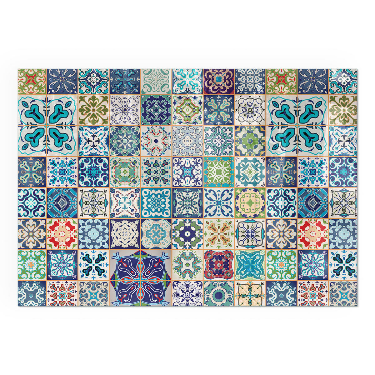 GLASPLATTE für Kamin 100x70 cm - Blau, Glas (100/70/0.4cm) - TULUP