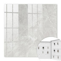 SCHLÜSSELBOX Weiß 30x30 cm – Türöffnung nach rechts - Graue Struktur - Grau, Metall (30/30/5cm) - TULUP