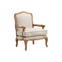SESSEL Barock - Leinen - Beige - MAHAUX - Beige, Textil (67/96/73cm) - Vente-Unique