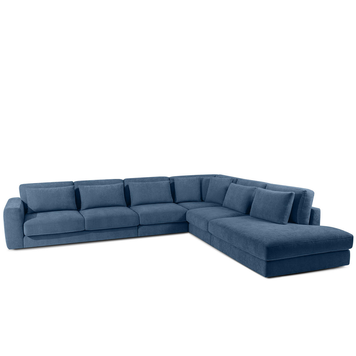 ECKSOFA XL rechts VERUS - Dunkelblau, Holz/Holzwerkstoff (377/328cm) - KONSIMO®