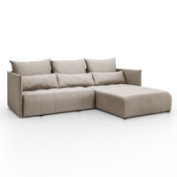 ECKSOFA APOLLO L mit Schlaffunktion und Bettkasten – rechte Seite - Beige, Textil (246/188cm) - Lookway