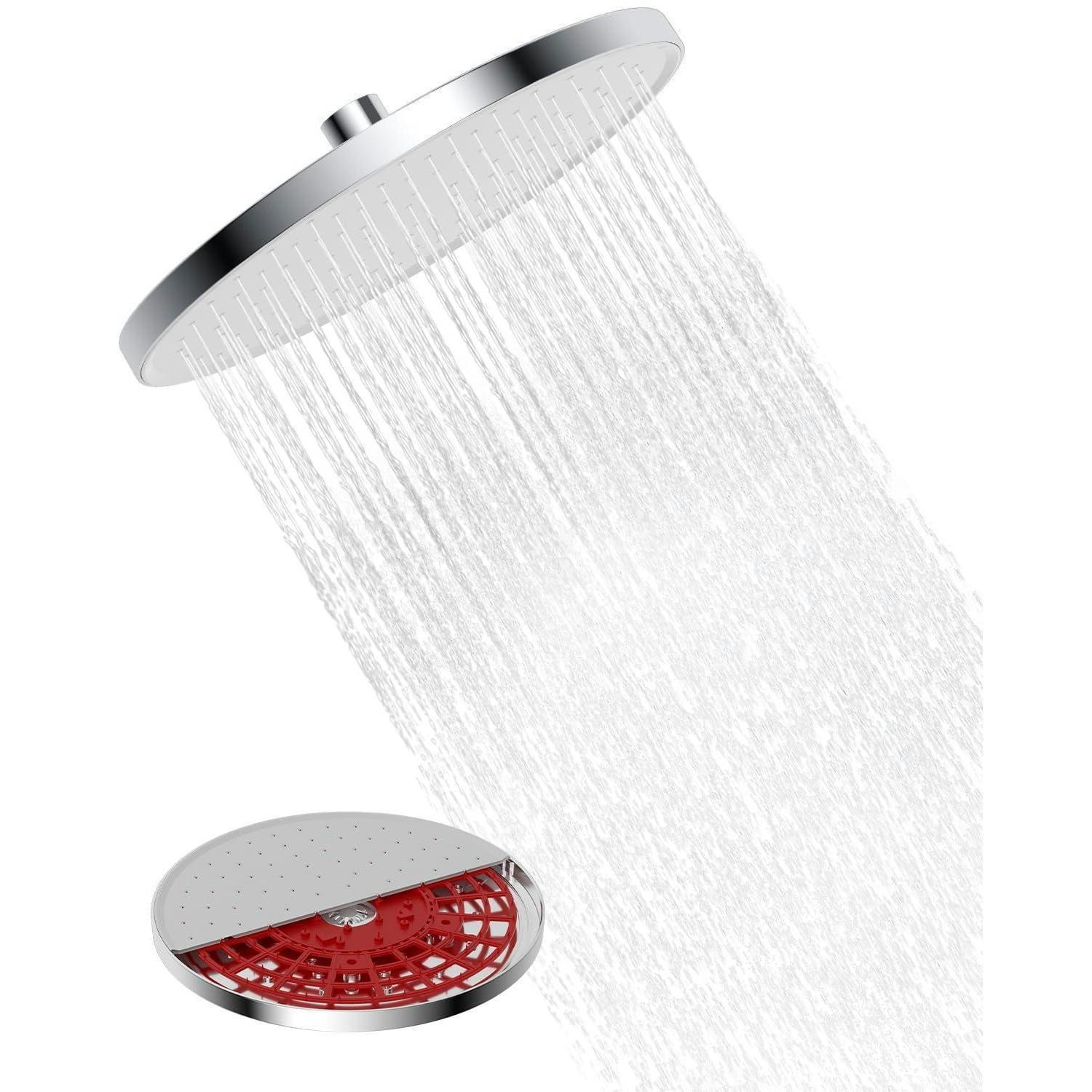 REGENDUSCHE 25 cm Chrom mit Selbstreinigungsfunktion - Silberfarben, Metall (25/12.7/25cm)