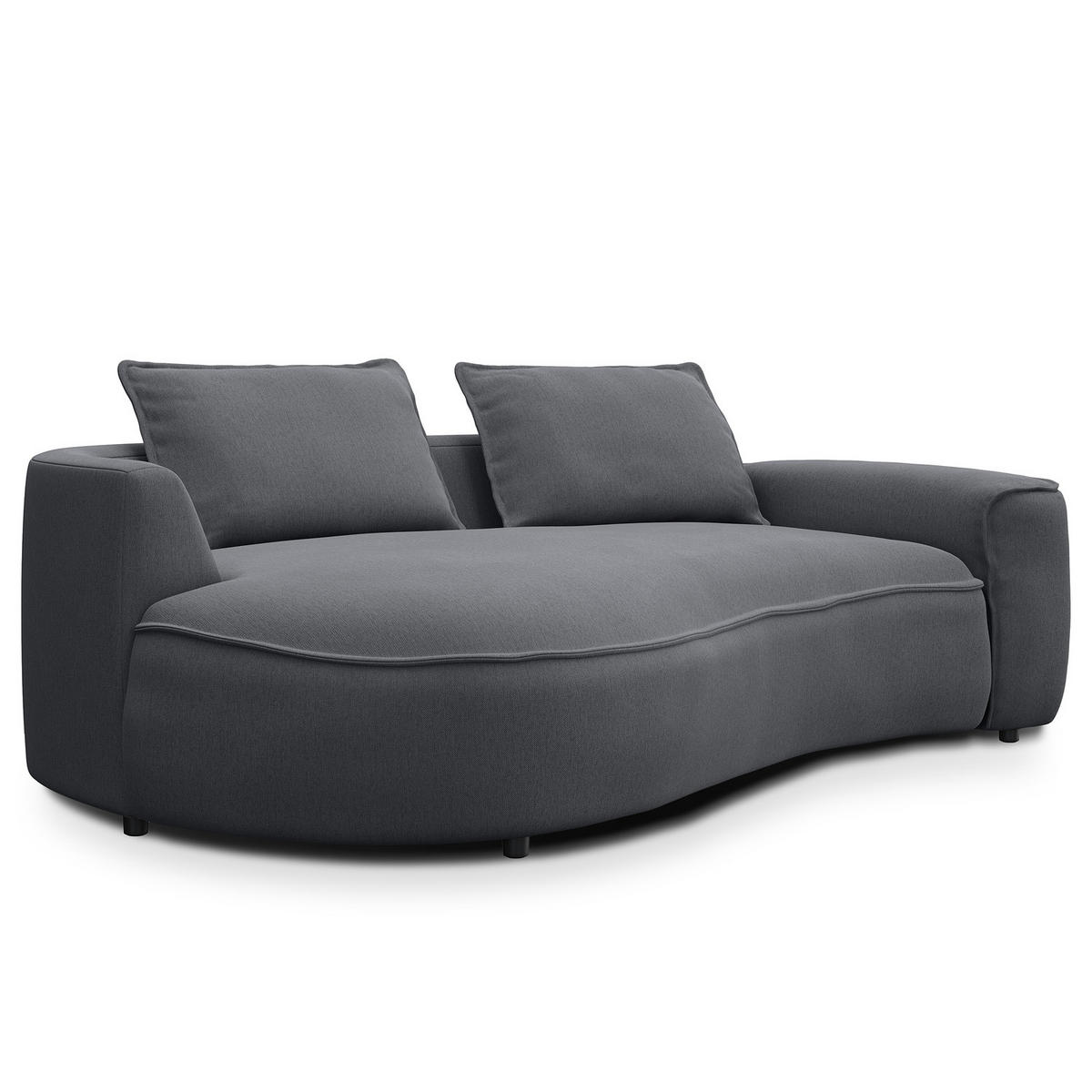 2,5-SITZER SOFA - Grau, Textil (217/82/156cm) - home24