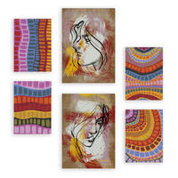 POSTER Set Mit 6 Razzle Blenden In Weibliche Zusammenfassung A3 & A4 Rahmenlos - Klar, Papier (29/3cm) - Nacnic