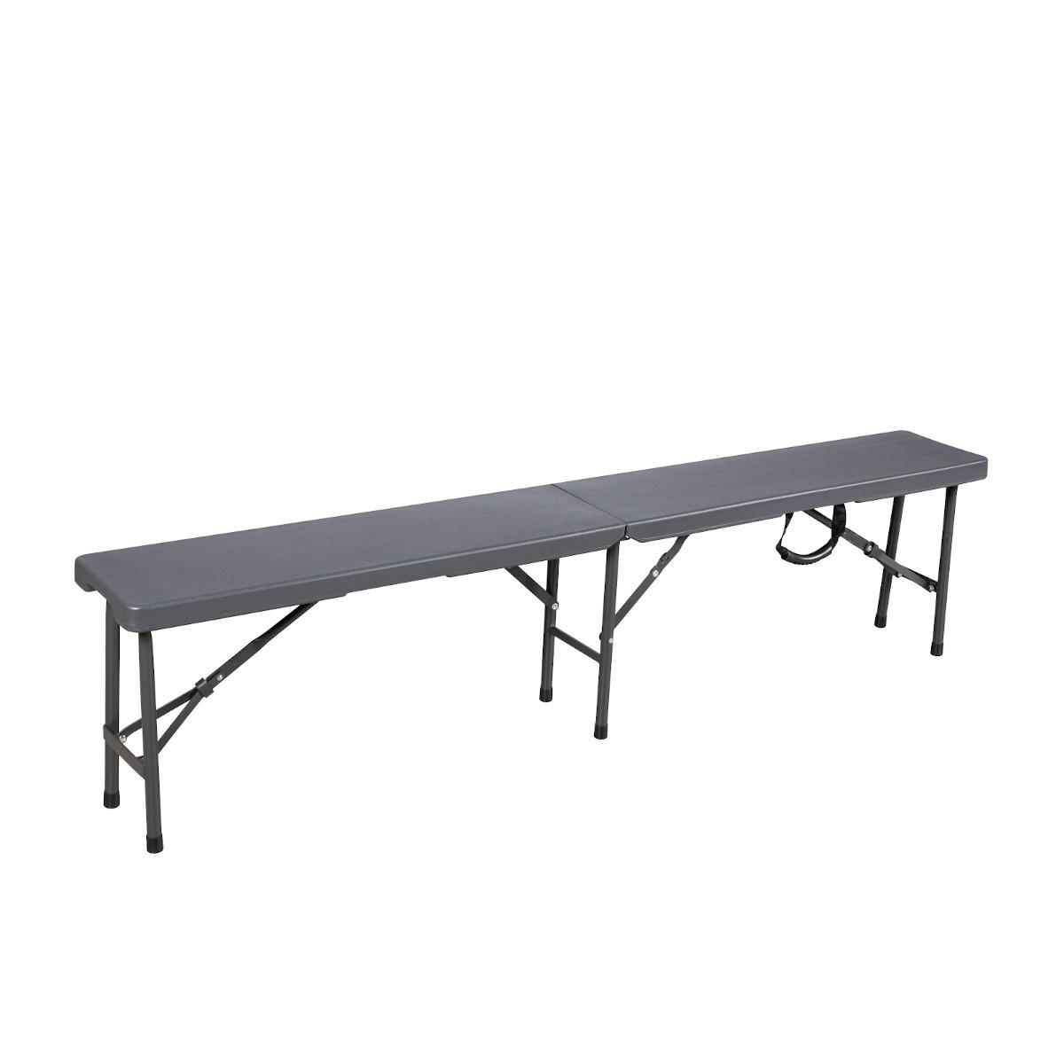 KLAPPBANK 2er Set Grau - Dunkelgrau, Kunststoff (25/43/180cm) - HATTORO