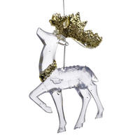 WEIHNACHTSANHÄNGER Santa Lila Transparent Acryl - Goldfarben, Kunststoff (10/2.5/14cm) - Mondex