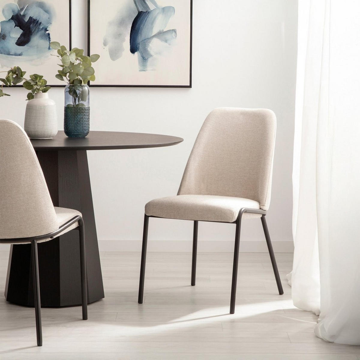 ESSZIMMERSTUHL Deli Beige 50 cm x 88 cm - Beige, Textil (50/88/65cm)