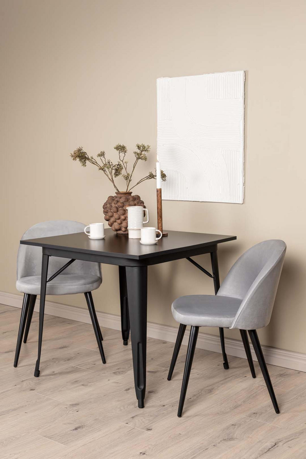 TISCHGRUPPE Schwarz - Schwarz, Holzwerkstoff (80/75/80cm) - ebuy24