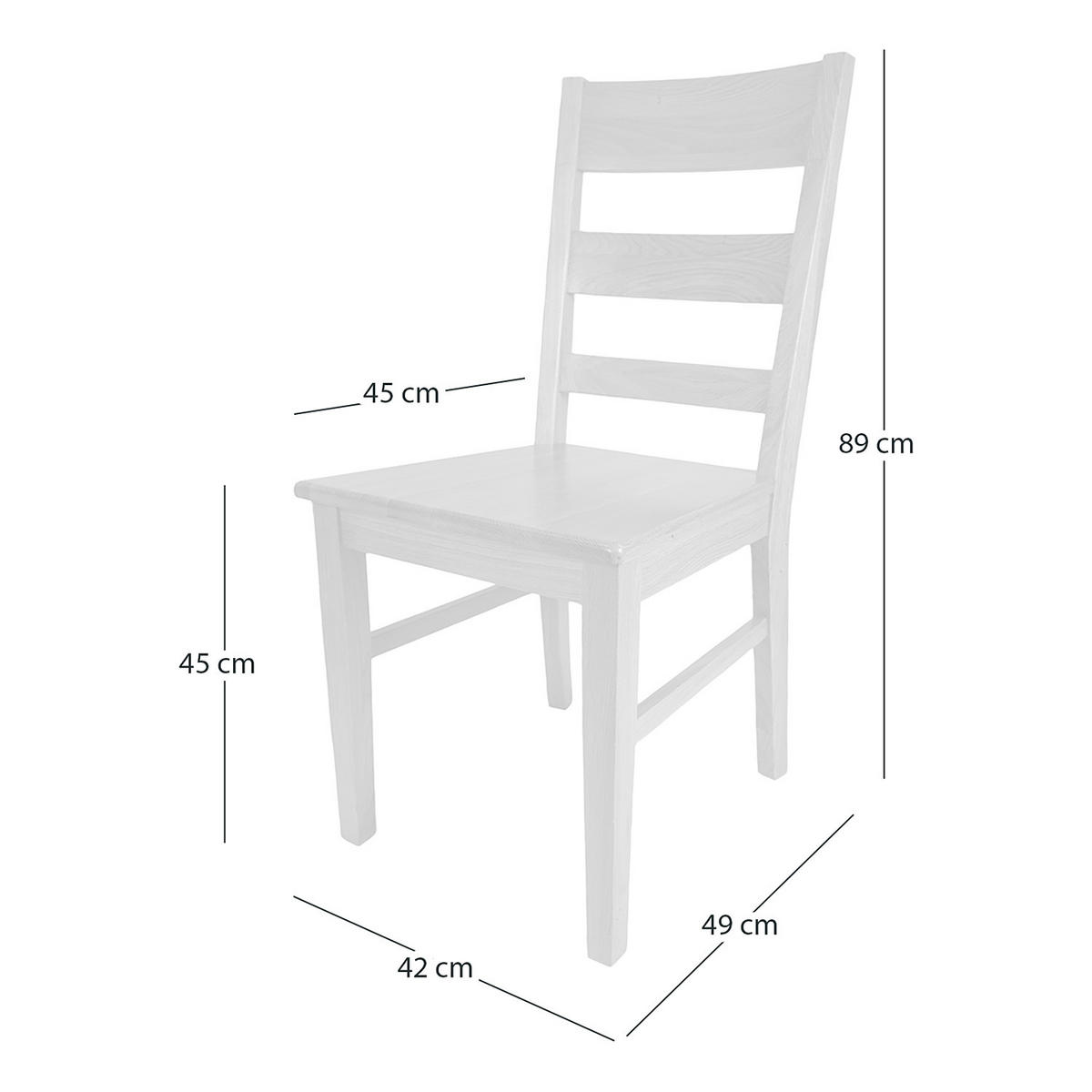 ESSZIMMERSTUHL (2er-Set) - Wildeiche massiv - Braun, Holz (42/89/49cm) - home24