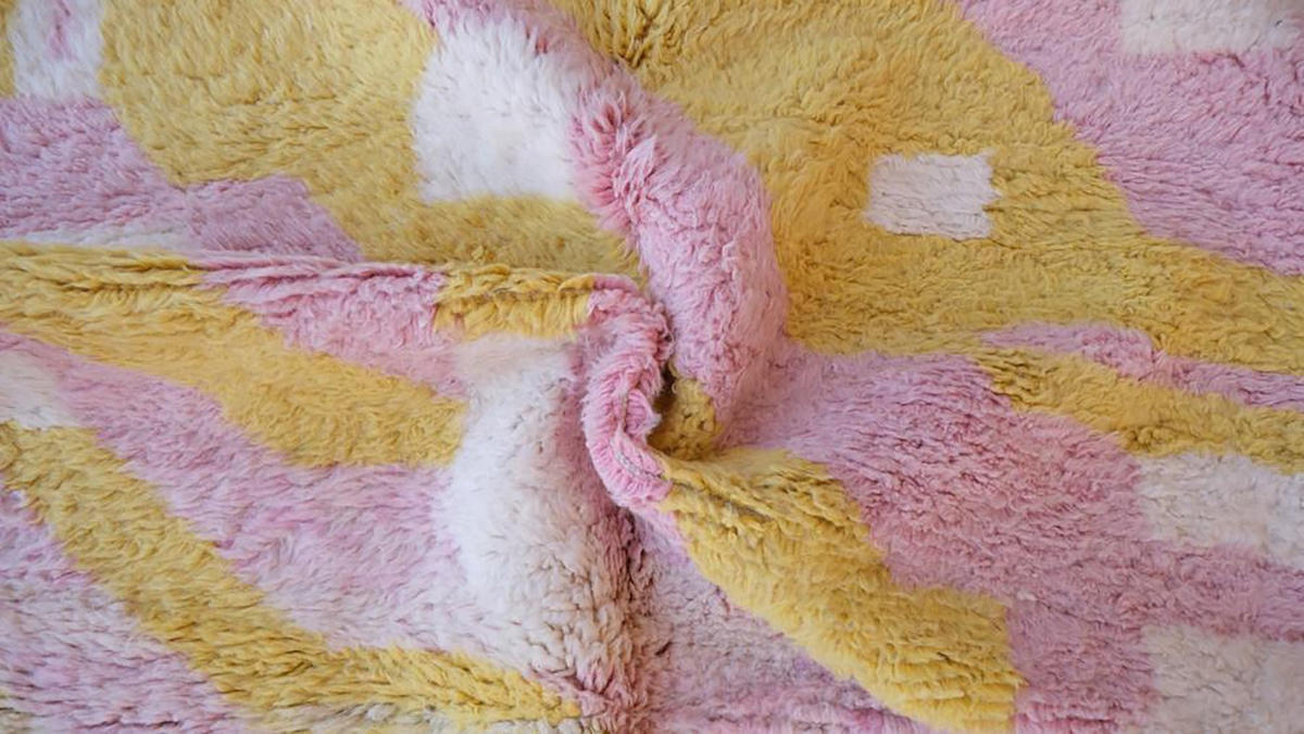 BERBERTEPPICH aus Marokko aus Wolle 200x 300 cm - Pink, Naturmaterialien (200/300cm) - AFK Living
