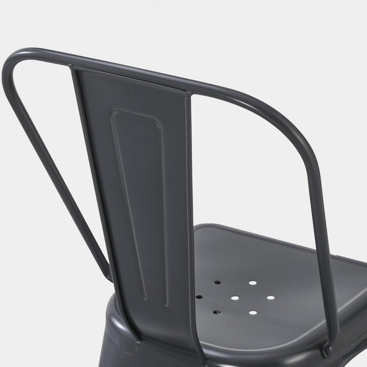 STUHL FÜR DRAUSSEN Hjorts Grau 46 cm x 85 cm - Grau, Metall (46/85/49cm)