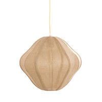 HÄNGELAMPE Sukau Braun Ø50/40,5 cm - Beige, Textil (50/50/40.5cm) - Light & Living