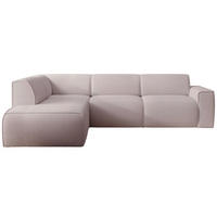 ECKSOFA Bouvi Beige links - Beige/Schwarz, Kunststoff/Textil (292/220cm) - Selsey