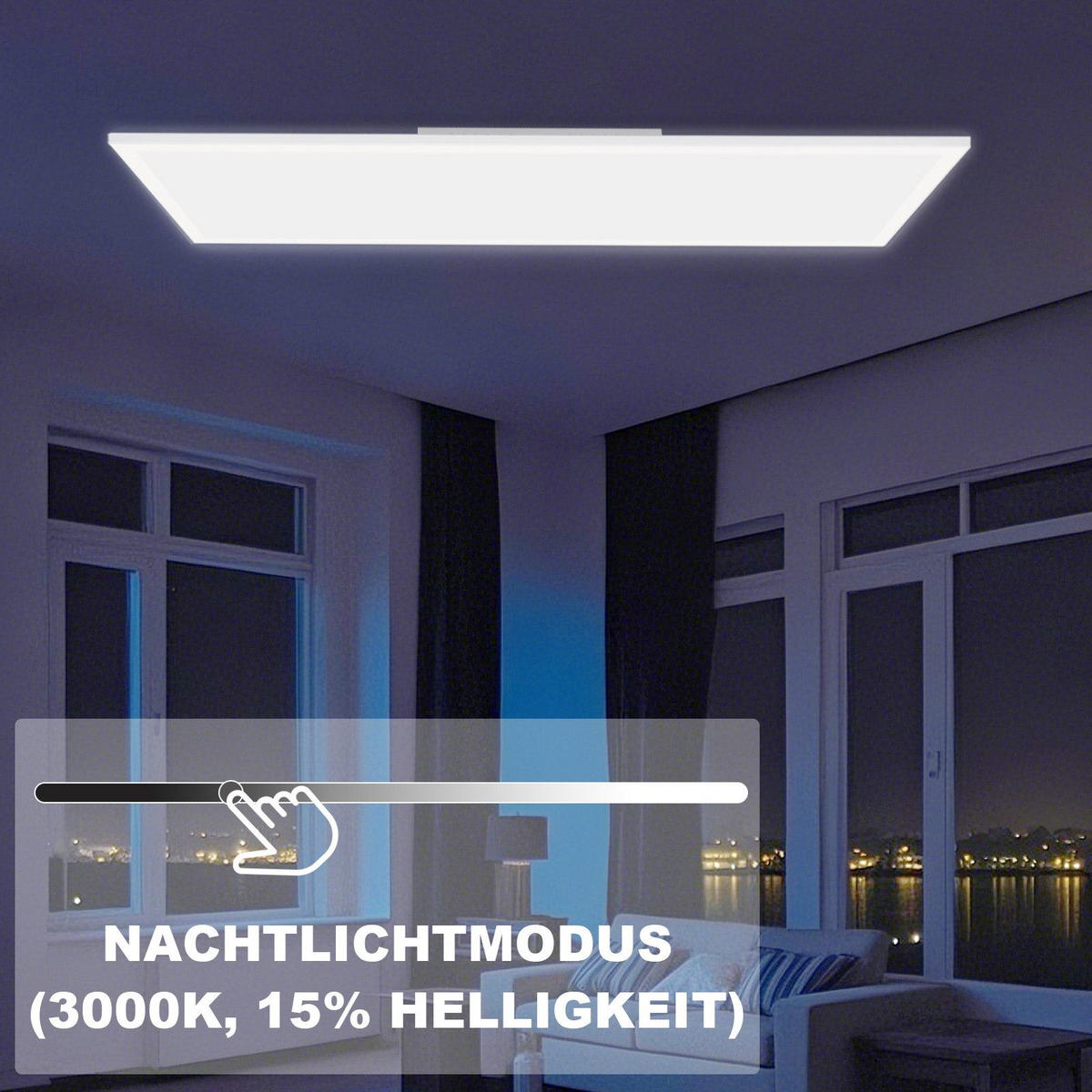 LED-DECKENLEUCHTE Maclean 119.5/29.5/5.6cm - Weiß, Metall (29.5/119.5/5.6cm) - Nettlife