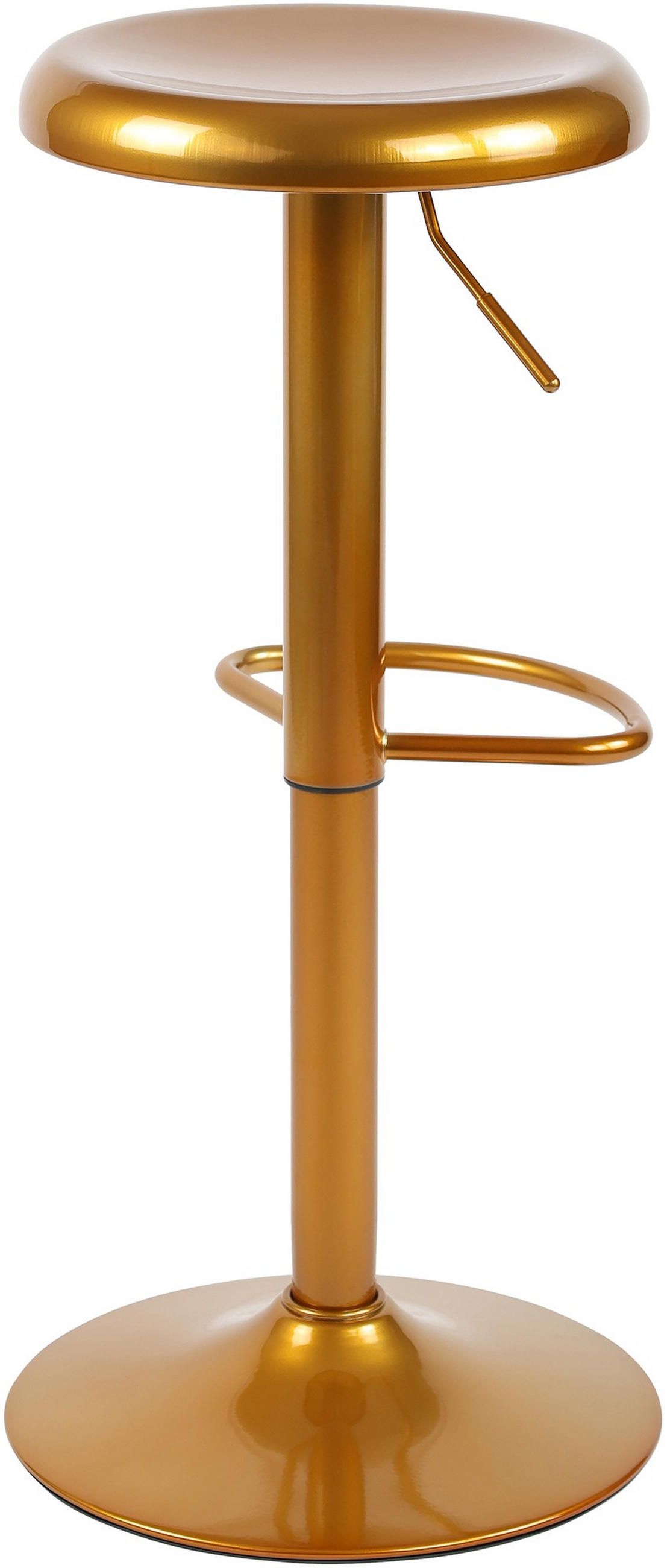 BARHOCKER 2er Set Hikar Metall Gold - Goldfarben, Metall (38.5/58/38.5cm) - DELUKE