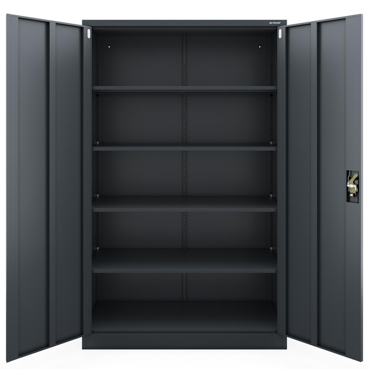 METALL-BÜROSCHRANK JAN II D600 - Anthrazit, Metall (115/185/60cm) - Jan Nowak