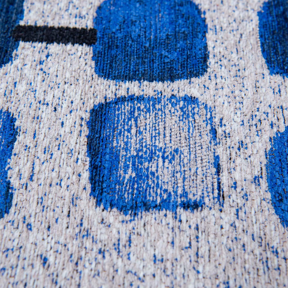 TEPPICH Flachgewebe SHADY STONES Blau 140 x 200 cm - Blau, Textil (140/200cm) - Novatrend