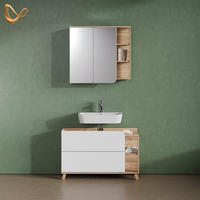 KOMPLET KOPALNIŠKEGA POHIŠTVA Marano, Sonoma/Bela, 2-delni - bela/hrast sonoma, leseni material (100/65/35cm) - Livinity®