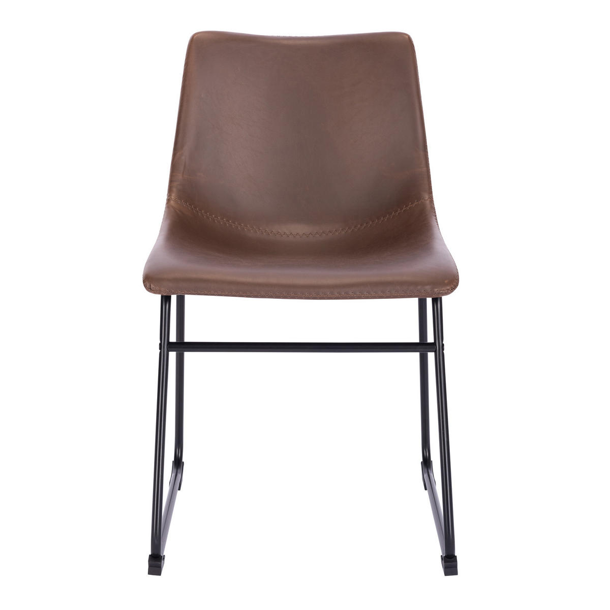 ESSZIMMERSTUHL HARRY 2er Set Kunstleder Braun - Schwarz/Braun, Textil/Metall (46/79/41cm) - SVITA