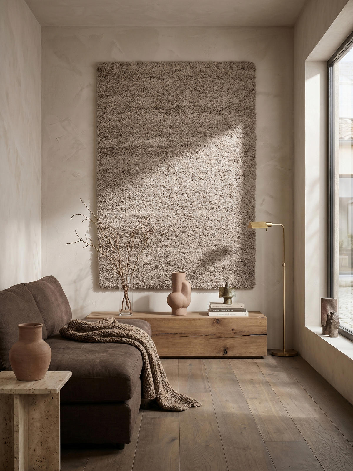 TEPPICH Waschbar Shaggy Uni Kuschelig Schlafzimmer Strapazierfähig Läufer Beige 80x250 cm – RHEIN - Beige, Textil (250/80cm) - KADIMA DESIGN